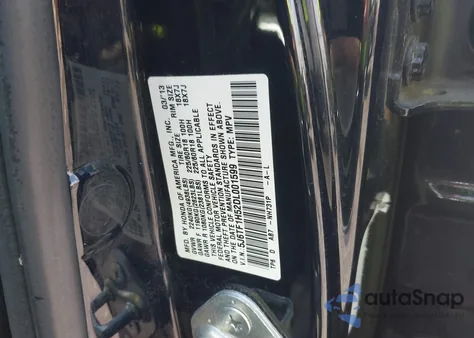 2013 Honda Crosstour Ex-L V6 z USA, uszkodzony, nr VIN 5J6TF1H52DL001599